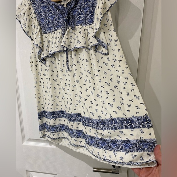 FatFace Blue and White Floral Blouse UK14 - Picture 3 of 8